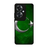 BG AKSESUAR Oppo Reno 11F ile Uyumlu Türk Bayrağı Baskılı Mat Siyah Silikon Kılıf, Şok Emici Koruyucu Kapak