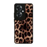 BG AKSESUAR Oppo Reno 11F Uyumlu Leopar Desenli Mat Siyah Silikon Kılıf, Şok Emici Koruyucu Kapak