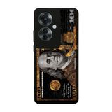 BG AKSESUAR Oppo Reno 11F Uyumlu Mat Siyah Kılıf, Yumuşak Silikon, Koruyucu, Şok Emici, Money Baskılı