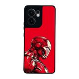 BG AKSESUAR Oppo Reno 13F ile Uyumlu Kılıf, Iron Man Baskılı, Siyah, Yumuşak Silikon, Şok Emici