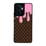 BG AKSESUAR Oppo Reno 13F ile Uyumlu Kılıf, LouisVuitton Tasarım, Siyah, Yumuşak Silikon, Koruyucu, Şok Emici