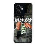 BG AKSESUAR Oppo Reno 13F ile Uyumlu Kılıf, Money Baskılı, Siyah, Yumuşak Silikon, Şok Emici