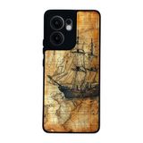 BG AKSESUAR Oppo Reno 13F ile Uyumlu Korsan Tasarımlı Glossy Premium Kılıf, Gemi Motifli, Kahverengi