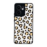 BG AKSESUAR Oppo Reno 13F ile Uyumlu Leopar Desenli Siyah Silikon Kılıf, Şok Emici Koruyucu Kapak