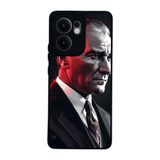 BG AKSESUAR Oppo Reno 13F ile Uyumlu Mustafa Kemal Atatürk Tasarımlı Glossy Premium Kılıf, Siyah