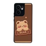 BG AKSESUAR Oppo Reno 13F ile Uyumlu Oyuncak Ayıcık Baskılı, Mat Siyah, Yumuşak Silikon, Şok Emici Koruyucu Kılıf
