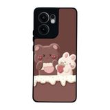 BG AKSESUAR Oppo Reno 13F ile Uyumlu Oyuncak Ayıcık Tasarımlı, Yumuşak Silikon, Şok Emici Kapak Kılıf, Kahverengi