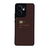 BG AKSESUAR Oppo Reno 13F ile Uyumlu Şarkı Sözleri Tasarımlı Glossy Premium Kılıf, Kahverengi