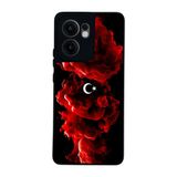 BG AKSESUAR Oppo Reno 13F ile Uyumlu Siyah Kılıf, Türk Bayrağı Baskılı, Mat, Yumuşak Silikon, Koruyucu, Şok Emici
