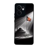 BG AKSESUAR Oppo Reno 13F ile Uyumlu Siyah Kılıf, Yumuşak Silikon, Koruyucu, Şok Emici, Türk Bayrağı Tasarım