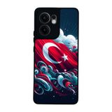 BG AKSESUAR Oppo Reno 13F ile Uyumlu Türk Bayrağı Baskılı Siyah Silikon Kılıf, Şok Emici Koruyucu Kapak