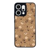 BG AKSESUAR Oppo Reno 14 ile Uyumlu Ayı Tasarımlı Glossy Premium Kılıf, Kahverengi