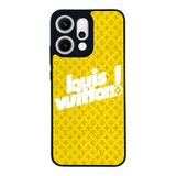 BG AKSESUAR Oppo Reno 14 ile Uyumlu Kılıf, LouisVuitton Tasarım, Siyah, Yumuşak Silikon, Koruyucu, Şok Emici