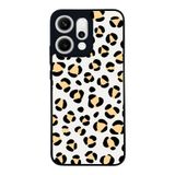 BG AKSESUAR Oppo Reno 14 ile Uyumlu Leopar Desenli Siyah Silikon Kılıf, Şok Emici Koruyucu Kapak