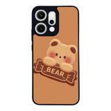 BG AKSESUAR Oppo Reno 14 ile Uyumlu Oyuncak Ayıcık Baskılı, Yumuşak Silikon, Şok Emici Kapak Kılıf, Turuncu