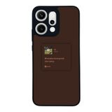BG AKSESUAR Oppo Reno 14 ile Uyumlu Şarkı Sözleri Tasarımlı Glossy Premium Kılıf, Kahverengi