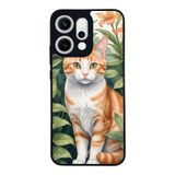 BG AKSESUAR Oppo Reno 14 ile Uyumlu Siyah Kılıf, Yumuşak Silikon, Koruyucu, Şok Emici, Kedi Desenli