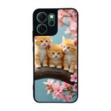 BG AKSESUAR Oppo Reno 14F ile Uyumlu Kedi Figürü Baskılı, Mat Siyah, Yumuşak Silikon, Şok Emici Kapak Kılıf
