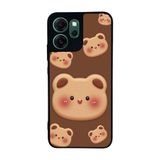 BG AKSESUAR Oppo Reno 14F ile Uyumlu Oyuncak Ayıcık Tasarımlı, Yumuşak Silikon, Şok Emici Koruyucu Kılıf, Kahverengi