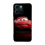 BG AKSESUAR Oppo Reno 14F ile Uyumlu Şimsek McQueen Tasarımlı Glossy Premium Kılıf, Siyah