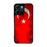 BG AKSESUAR Oppo Reno 14F ile Uyumlu Türk Bayrağı Tasarımlı Glossy Premium Kılıf, Kırmızı