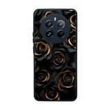 BG AKSESUAR Realme 12 ile Uyumlu Mat Siyah Kılıf, Yumuşak Silikon, Koruyucu, Şok Emici, Çiçek Deseni