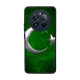 BG AKSESUAR Realme 12 ile Uyumlu Türk Bayrağı Baskılı Mat Siyah Silikon Kılıf, Şok Emici Koruyucu Kapak