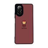 BG AKSESUAR Realme 12 Lite ile Uyumlu Iron Man Baskılı Kılıf, Yumuşak Silikon, Koruyucu, Şok Emici, Bordo