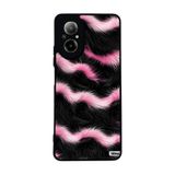 BG AKSESUAR Realme 12 Lite ile Uyumlu Leopar Kürk Desenli Siyah Silikon Kılıf, Şok Emici Koruyucu Kapak