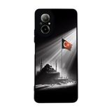 BG AKSESUAR Realme 12 Lite ile Uyumlu Siyah Kılıf, Yumuşak Silikon, Koruyucu, Şok Emici, Türk Bayrağı Tasarım