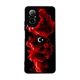 BG AKSESUAR Realme 12 Lite ile Uyumlu Türk Bayrağı Baskılı Siyah Kılıf, Yumuşak Silikon, Koruyucu, Şok Emici