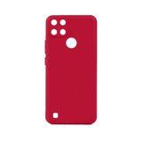 BG AKSESUAR Realme C25Y ile Uyumlu Kılıf, Kamera Korumalı, Silikon, Kırmızı
