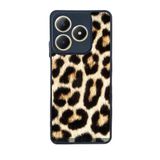 BG AKSESUAR Realme C61 ile Uyumlu Leopar Desenli Siyah Kılıf, Yumuşak Silikon, Koruyucu, Şok Emici Kapak