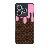 BG AKSESUAR Realme C61 ile Uyumlu Siyah Kılıf, LouisVuitton Tasarım, Yumuşak Silikon, Koruyucu, Şok Emici