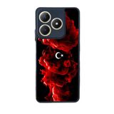 BG AKSESUAR Realme C61 ile Uyumlu Siyah Kılıf, Türk Bayrağı Baskılı, Yumuşak Silikon, Koruyucu, Şok Emici