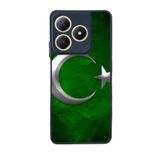 BG AKSESUAR Realme C61 ile Uyumlu Türk Bayrağı Baskılı Siyah Kılıf, Yumuşak Silikon, Koruyucu, Şok Emici Kapak