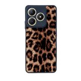 BG AKSESUAR Realme C63 ile Uyumlu Leopar Desenli Siyah Kılıf, Yumuşak Silikon, Koruyucu, Şok Emici Kapak
