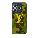 BG AKSESUAR Realme C63 ile Uyumlu LouisVuitton Desenli Siyah Kılıf, Yumuşak Silikon, Koruyucu, Şok Emici Kapak