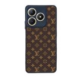 BG AKSESUAR Realme C63 ile Uyumlu Siyah Kılıf, LouisVuitton Desenli, Yumuşak Silikon, Koruyucu, Şok Emici