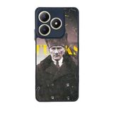 BG AKSESUAR Realme C63 ile Uyumlu Siyah Kılıf, Mustafa Kemal Atatürk Baskılı, Yumuşak Silikon, Şok Emici