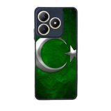 BG AKSESUAR Realme C63 ile Uyumlu Türk Bayrağı Baskılı Siyah Kılıf, Yumuşak Silikon, Koruyucu, Şok Emici