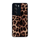 BG AKSESUAR Realme C75 ile Uyumlu Leopar Desenli Siyah Kılıf, Yumuşak Silikon, Koruyucu, Şok Emici Kapak