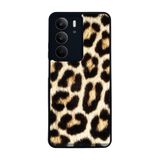 BG AKSESUAR Realme C75 ile Uyumlu Leopar Desenli Siyah Kılıf, Yumuşak Silikon, Şok Emici Kapak