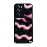 BG AKSESUAR Realme C75 ile Uyumlu Leopar Kürk Desenli Siyah Silikon Kılıf, Şok Emici Koruyucu Kapak