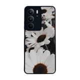 BG AKSESUAR Realme C75 ile Uyumlu Siyah Kılıf, Çiçek Deseni, Yumuşak Silikon, Koruyucu