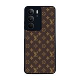 BG AKSESUAR Realme C75 ile Uyumlu Siyah Kılıf, LouisVuitton Desenli, Yumuşak Silikon, Koruyucu, Şok Emici