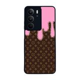 BG AKSESUAR Realme C75 ile Uyumlu Siyah Kılıf, LouisVuitton Desenli, Yumuşak Silikon, Şok Emici