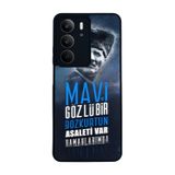 BG AKSESUAR Realme C75 ile Uyumlu Siyah Kılıf, Mustafa Kemal Atatürk Baskılı, Yumuşak Silikon, Koruyucu, Şok Emici