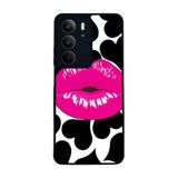 BG AKSESUAR Realme C75 ile Uyumlu Siyah Kılıf, Pastel Leopar Desenli, Yumuşak Silikon, Şok Emici Koruyucu Kapak
