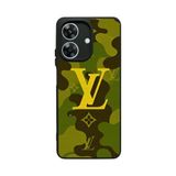 BG AKSESUAR Realme Note 60 ile Uyumlu LouisVuitton Desenli Mat Siyah Kılıf, Yumuşak Silikon, Koruyucu, Şok Emici Kapak